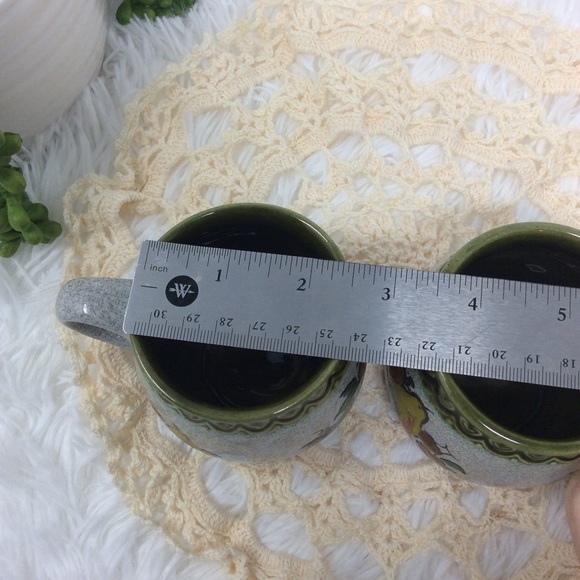 VINTAGE 70’s Glazed Pottery Mug Set - Picture 12 of 12